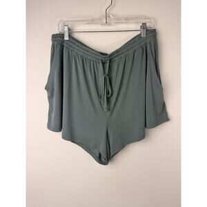 Aerie Green Lounge Shorts Drawstring Elastic Waist Soft Modal XL Comfortable